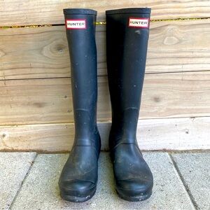 Women's Hunter Original Tall Rain Boots Black Size 7